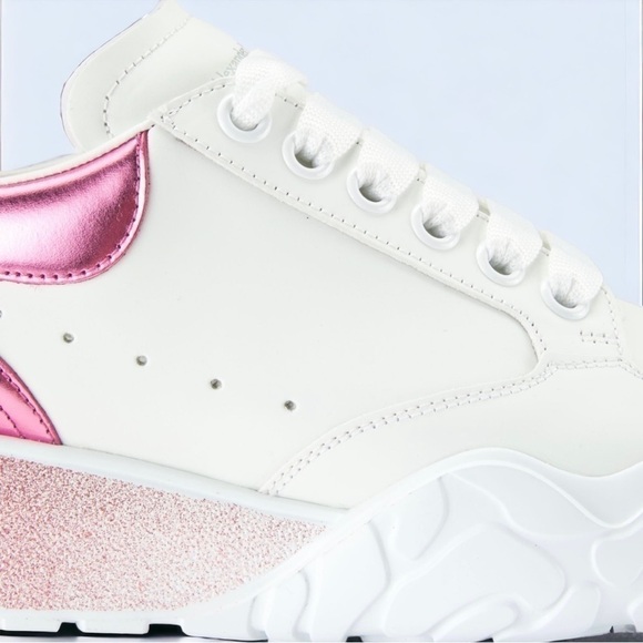 Alexander McQueen Metallic Court Ombre Barbie Pink Glitter Platform Sneakers - Picture 6 of 15